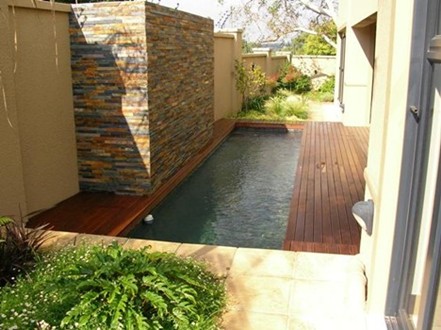 Charcoal pool with modern design